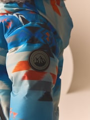 Blue Aztec Print Padded Jacket (3mths-7yrs) - Image 4 of 11
