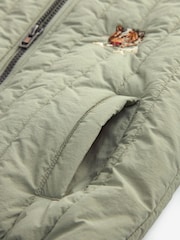 Sage Green Quilt Embroidered Bomber Jacket (3mths-7yrs) - Image 8 of 9