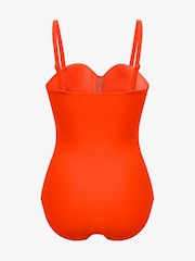 Linzi Orange Capri Bandeau Soft Cupped Tummy Control Swimsuit With Detachable Straps - Image 7 of 9