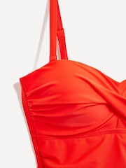 Linzi Orange Capri Bandeau Soft Cupped Tummy Control Swimsuit With Detachable Straps - Image 8 of 9