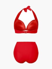 Linzi Red Amalfi Moulded Cup High Waist Bikini Set - Image 4 of 4