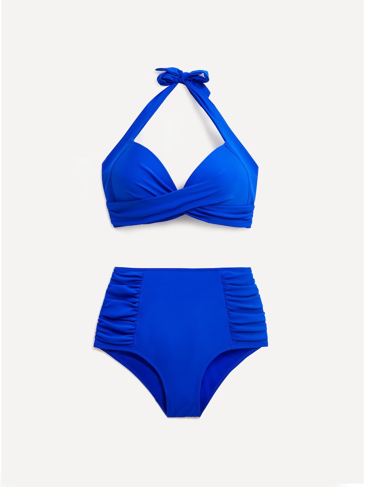 Linzi Blue Amalfi Moulded Cup High Waist Bikini Set - Image 3 of 5