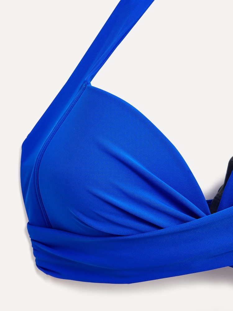 Linzi Blue Amalfi Moulded Cup High Waist Bikini Set - Image 4 of 5