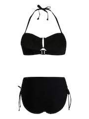 Schwarz - Linzi Sienna Bandeau-Bikini mit abnehmbaren Trägern - Bild 5 von 5