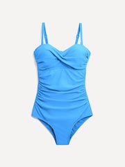Linzi Blue Capri Bandeau Soft Cupped Tummy Control Swimsuit With Detachable Straps - Image 3 of 6