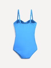 Linzi Blue Capri Bandeau Soft Cupped Tummy Control Swimsuit With Detachable Straps - Image 4 of 6
