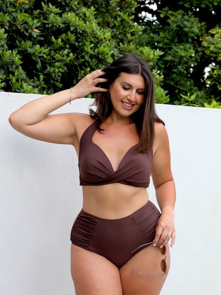 Linzi Brown Amalfi Moulded Cup High Waist Bikini Set - Image 2 of 4 Linzi Brown Amalfi Moulded Cup High Waist Bikini Set - Image 2 of 4
