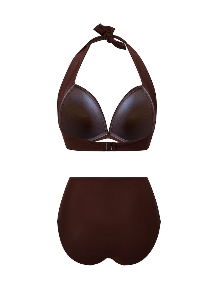 Linzi Brown Amalfi Moulded Cup High Waist Bikini Set - Image 4 of 4 Linzi Brown Amalfi Moulded Cup High Waist Bikini Set - Image 4 of 4