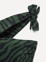 Linzi Green Talum One Shoulder Tie Detail Tummy Control Swimsuit - Image 5 of 6