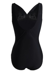 Linzi Black Sorrento Drape Detail Tummy Control Swimsuit - Image 7 of 9