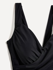 Linzi Black Sorrento Drape Detail Tummy Control Swimsuit - Image 9 of 9