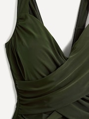 Linzi Green Sorrento Drape Detail Tummy Control Swimsuit - Image 5 of 6