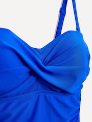 Linzi Cobalt Blue Capri Bandeau Soft Cupped Tummy Control Swimsuit With Detachable Straps - Image 5 of 6