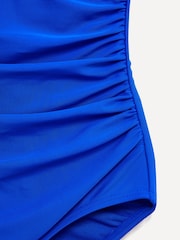 Linzi Cobalt Blue Capri Bandeau Soft Cupped Tummy Control Swimsuit With Detachable Straps - Image 6 of 6