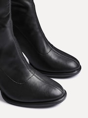 Linzi Black Bluebell Sock Style Ankle Boots With Block Heel - Image 4 of 5