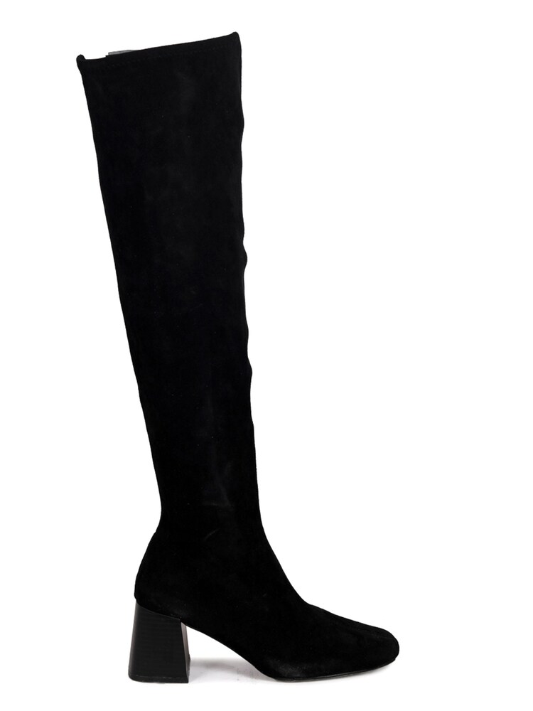 Linzi Black Shade High Leg Boot with Block Heels - Image 2 of 4 Linzi Black Shade High Leg Boot with Block Heels - Image 2 of 4