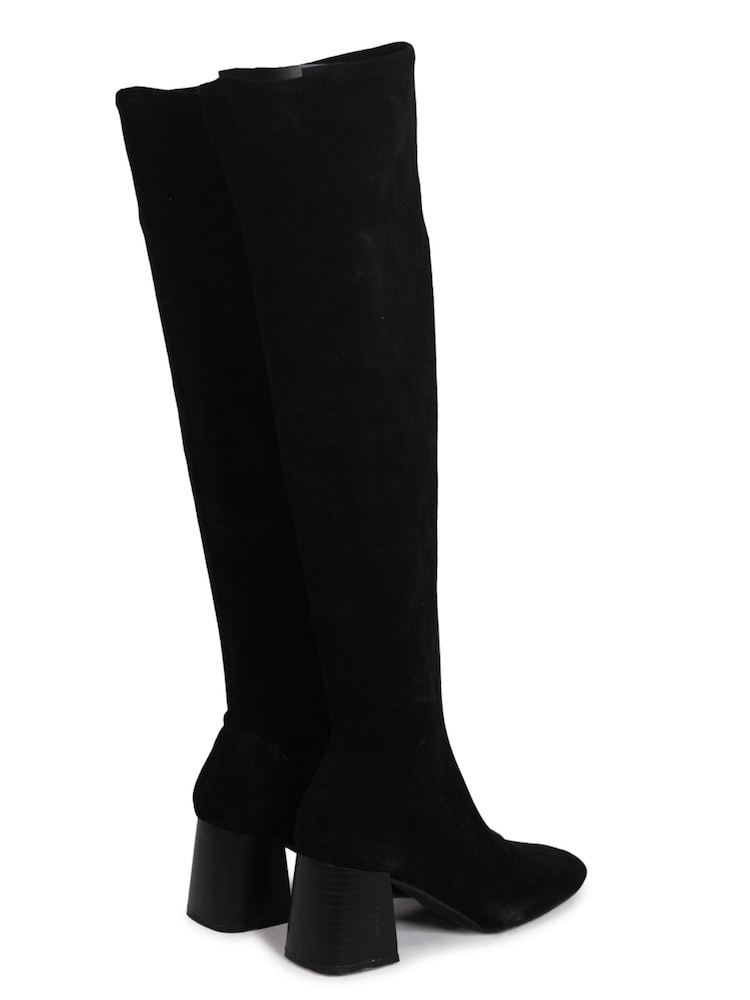 Linzi Black Shade High Leg Boot with Block Heels - Image 4 of 4 Linzi Black Shade High Leg Boot with Block Heels - Image 4 of 4