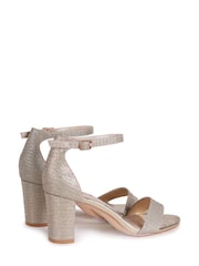 Linzi Gold Francine Open Toe Closed Back Block Heeled Sandals - Image 5 of 6