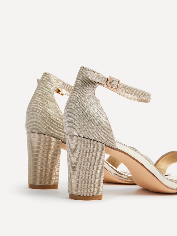 Linzi Gold Francine Open Toe Closed Back Block Heeled Sandals - Image 6 of 6 Linzi Gold Francine Open Toe Closed Back Block Heeled Sandals - Image 6 of 6