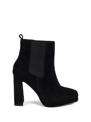 Linzi Black Kaci Platform Block Heeled Ankle Boots - Image 2 of 4