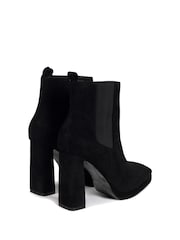 Linzi Black Kaci Platform Block Heeled Ankle Boots - Image 4 of 4