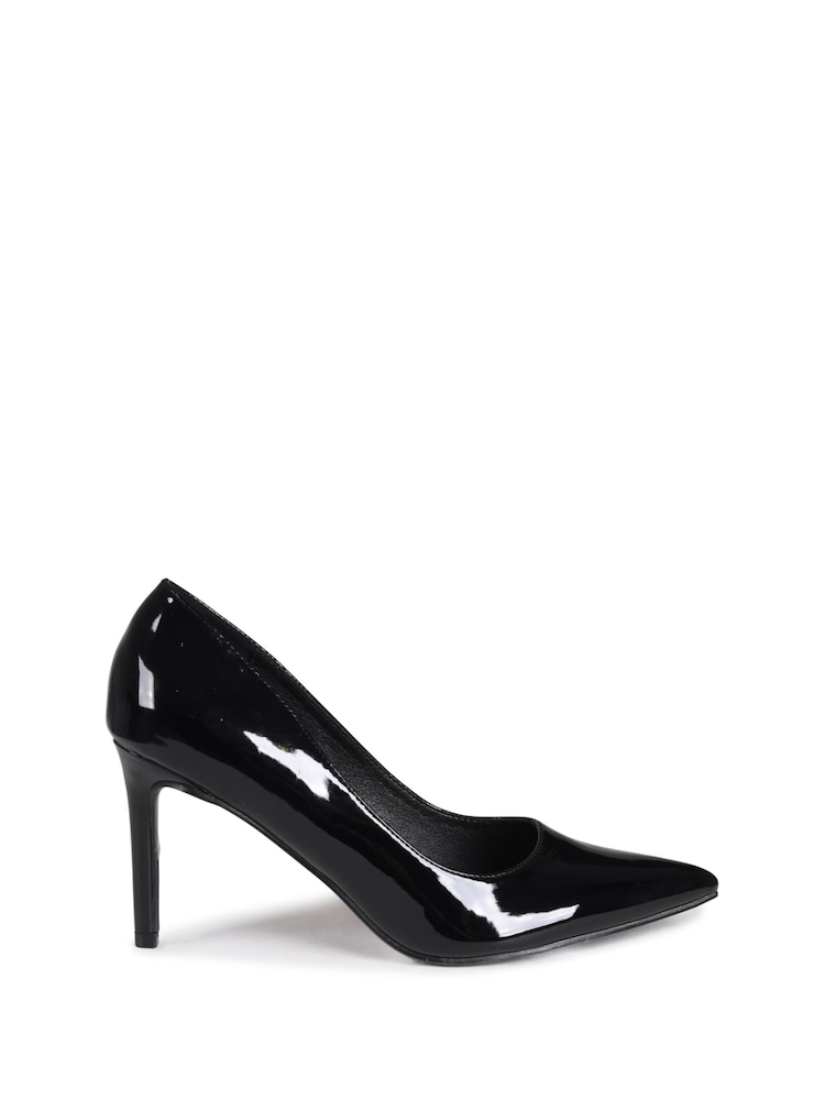 Linzi Black Patent Shoes Overjoyed Stiletto Pointed Court Heels - Image 2 of 4
