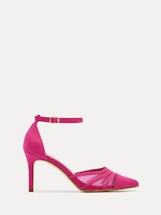 Linzi Pink Serri Court Stiletto Heels With Mesh Front Detail - Image 2 of 5