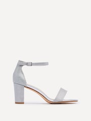 Linzi Silver Francine Open Toe Closed Back Block Heeled Sandals - Image 2 of 5