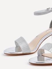 Linzi Silver Francine Open Toe Closed Back Block Heeled Sandals - Image 4 of 5