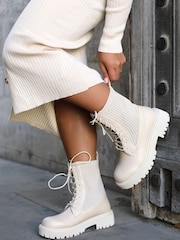 Linzi Brown Blizzard Lace Up Ankle Boots - Image 1 of 5