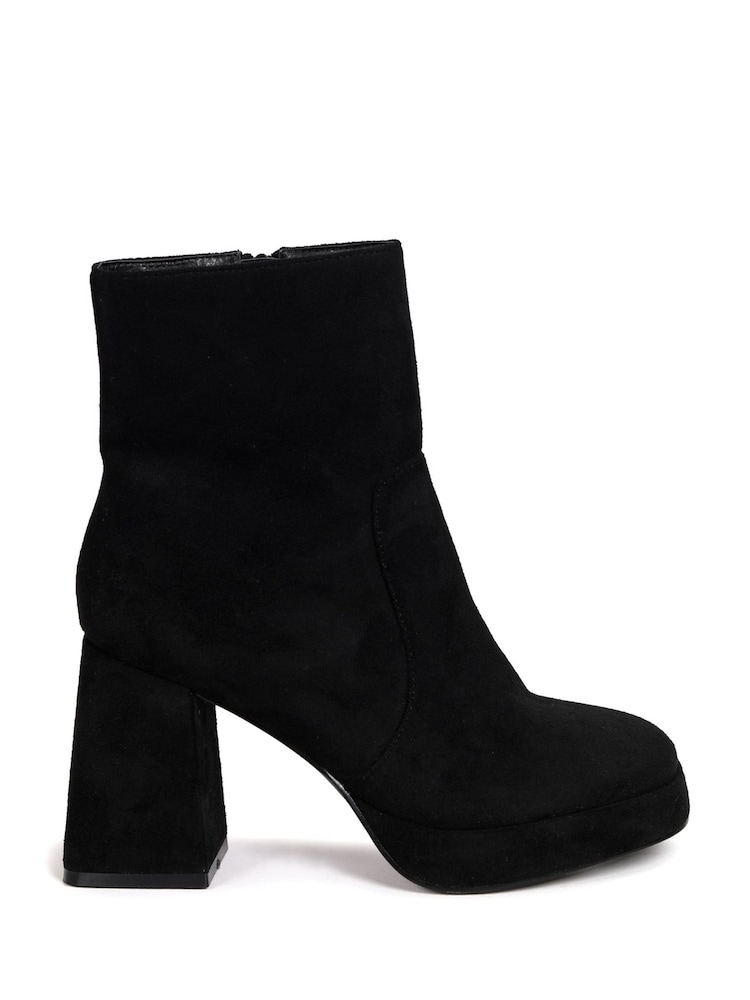 Linzi Black Stella Block Heel Platform Ankle Boots - Image 2 of 4 Linzi Black Stella Block Heel Platform Ankle Boots - Image 2 of 4