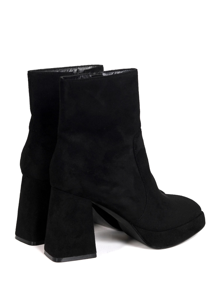 Linzi Black Stella Block Heel Platform Ankle Boots - Image 4 of 4