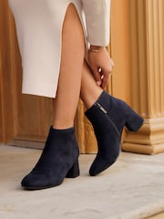 Linzi Blue Verse Block Heeled Ankle Boots - Image 1 of 5