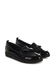 Linzi Black Kortez Loafers With Bow Trim - Image 3 of 4