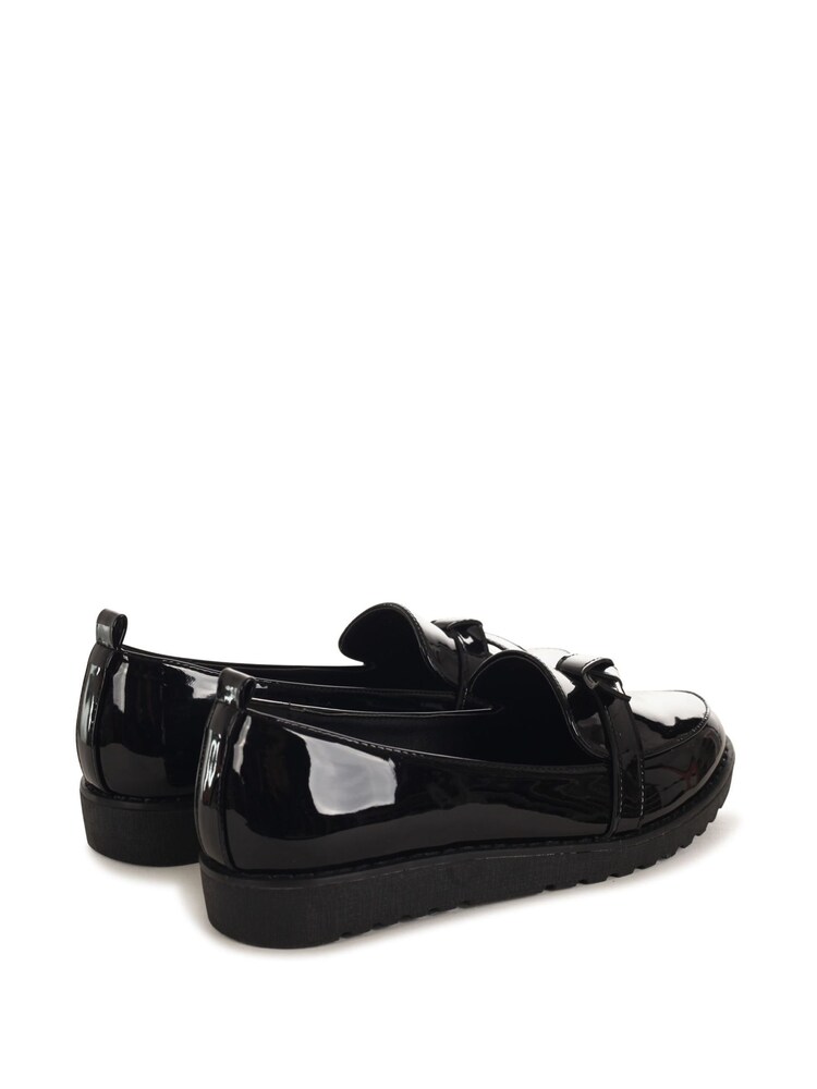 Linzi Black Kortez Loafers With Bow Trim - Image 4 of 4