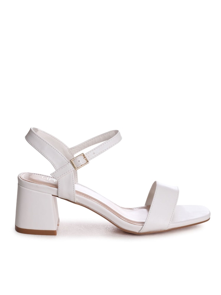 Linzi White Darcie Barely There Block Heeled Sandals - Image 2 of 5 Linzi White Darcie Barely There Block Heeled Sandals - Image 2 of 5