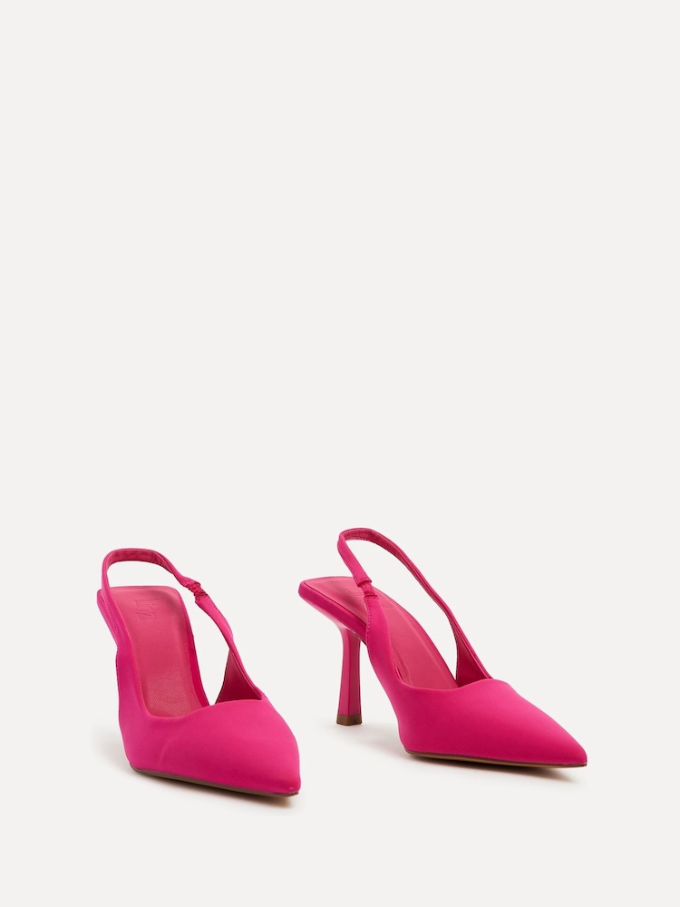 Linzi Pink Fling Slingback Court Style Heel Shoes - Image 3 of 4