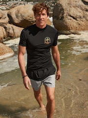 Black Printed Rash Vest - Image 2 of 8