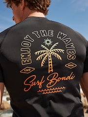 Black Printed Rash Vest - Image 3 of 8