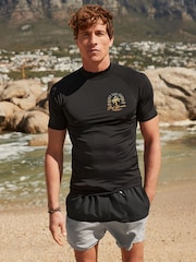 Black Printed Rash Vest - Image 4 of 8