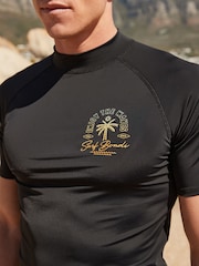Black Printed Rash Vest - Image 5 of 8