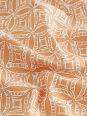 Orange Geo Tile Printed Swim Shorts - Image 10 of 12