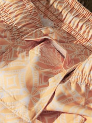Orange Geo Tile Printed Swim Shorts - Image 12 of 12