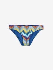 Blue/Purple Aztec Myleene Klass High Leg Bikini Bottoms - Image 4 of 5