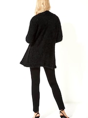 Roman Black Originals Fluffy Yarn Knitted Cardigan - Image 2 of 3