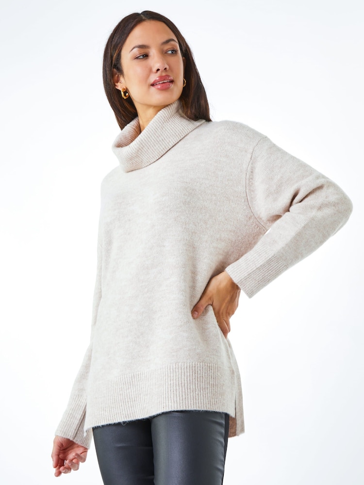 Roman Cream Turtleneck Jumper - Image 1 of 5