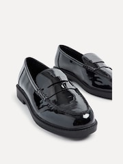 Linzi Black Cartia Wide Fit Penny Loafers - Image 4 of 5