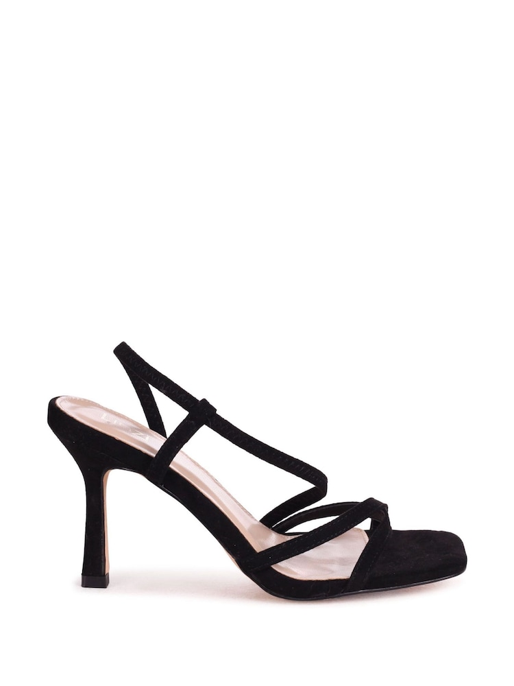 Linzi Black Silvie Faux Suede Strappy Heeled Sandals - Image 2 of 4