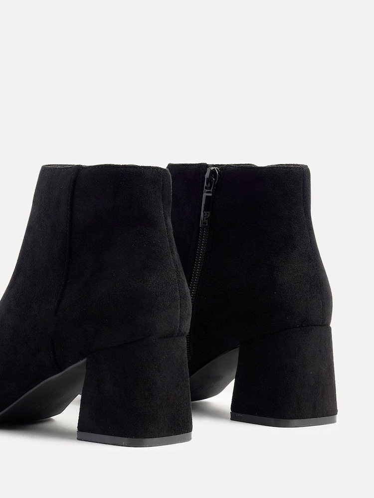 Linzi Black Suede Verse Block Heeled Ankle Boots - Image 5 of 5