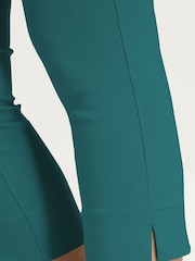 Roman Dark Green Chrome Cropped Stretch Capri Trousers - Image 4 of 4